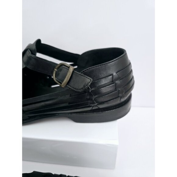 Cole Haan Huaraches Fisherman Leather Black Buckle Sandals Mens Shoes 10 D main image 5